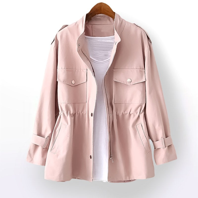 Gillian | Women's Durable Rain Coat, Practical Autumn Coat | Bella Blue | Pink