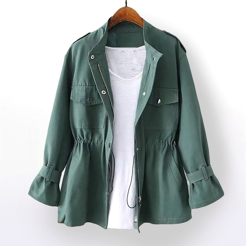 Gillian | Women's Durable Rain Coat, Practical Autumn Coat | Bella Blue | Green