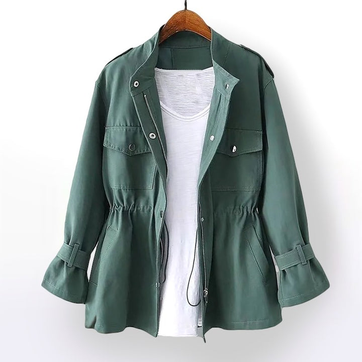 Gillian | Women's Durable Rain Coat, Practical Autumn Coat | Bella Blue | Green