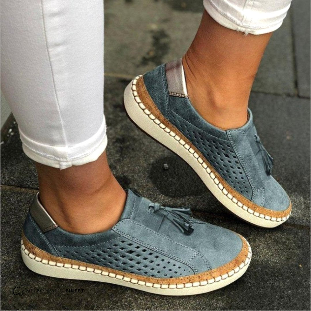Giselle | Women's Orthopedic Slip-On Shoes, Breathable Comfort Shoes | Bella Blue