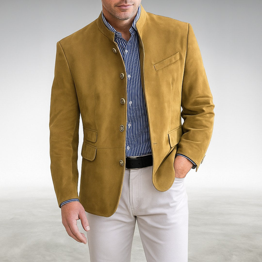 Godfrey | Men's Button-Front Cardigan, Relaxed Fit Knit Cardigan | Bella Blue