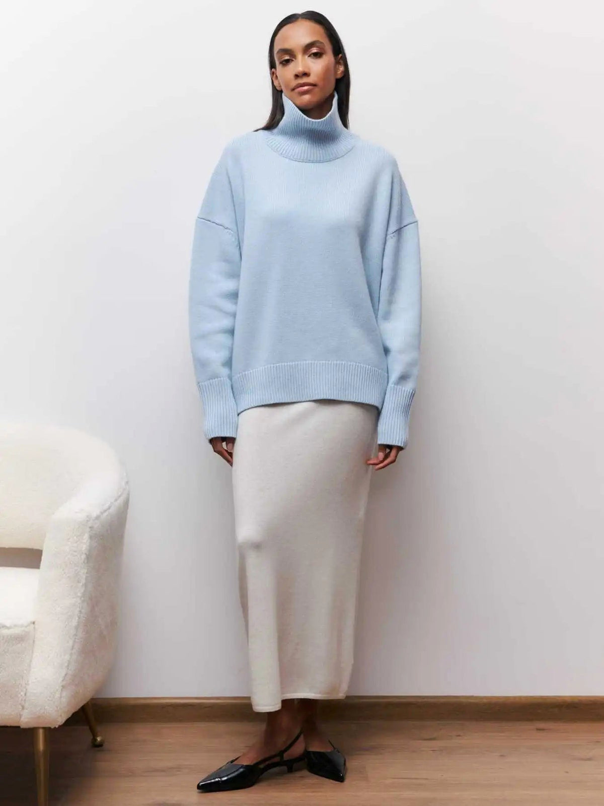 Grace | Women's Comfortable Knit Jumper, Warm Winter Jumper | Bella Blue