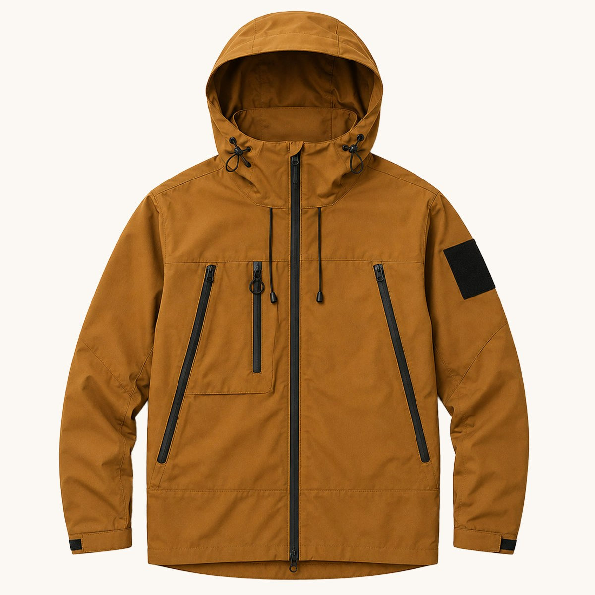 Graham | Men's Lightweight Waterproof Hooded Rain Jacket, Windproof Autumn Jacket | Bella Blue