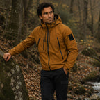 Graham | Men's Lightweight Waterproof Hooded Rain Jacket, Windproof Autumn Jacket | Bella Blue