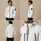 Graham | Men's Lightweight Waterproof Hooded Rain Jacket, Windproof Autumn Jacket | Bella Blue