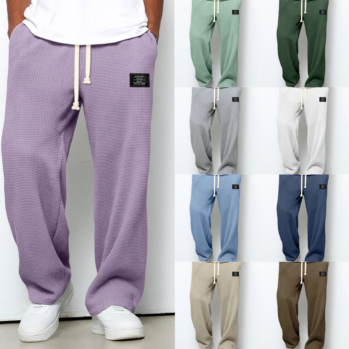 Graham | Women's Relaxed Lace Trousers, Straight-Leg Everyday Trousers | Bella Blue