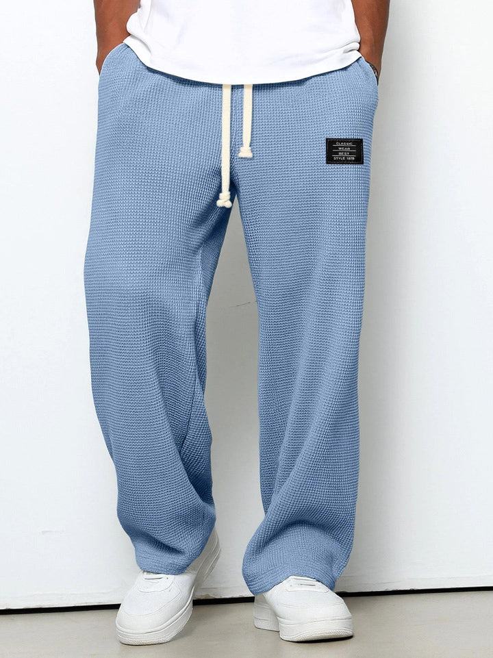 Graham | Women's Relaxed Lace Trousers, Straight-Leg Everyday Trousers | Bella Blue