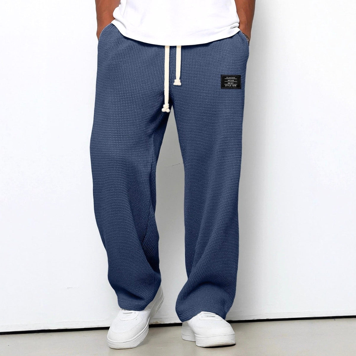 Graham | Women's Relaxed Lace Trousers, Straight-Leg Everyday Trousers | Bella Blue