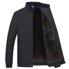 Grant | Men's Waterproof Jacket with Thermal Fleece Lining, Smart Autumn Coat | Bella Blue | Blue