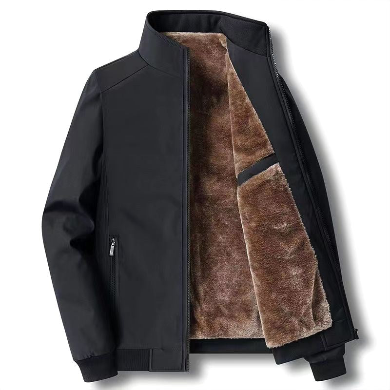 Grant | Men's Waterproof Jacket with Thermal Fleece Lining, Smart Autumn Coat | Bella Blue