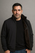 Grant | Men's Waterproof Jacket with Thermal Fleece Lining, Smart Autumn Coat | Bella Blue