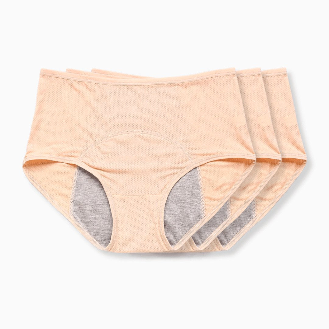 Hannah | Women's Leak-Protection Briefs with Comfort Technology, Discreet Protective Briefs | Bella Blue | Beige