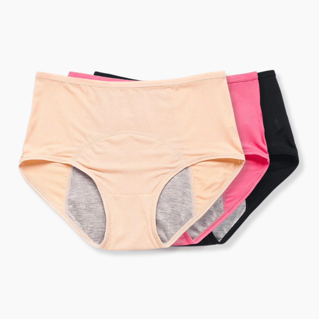 Hannah | Women's Leak-Protection Briefs with Comfort Technology, Discreet Protective Briefs | Bella Blue | Beige