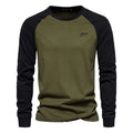 Hannes | Men's Long-Sleeve Shirt with Contrast Detail, Sporty Long-Sleeve Shirt | Bella Blue | Grey