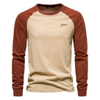 Hannes | Men's Long-Sleeve Shirt with Contrast Detail, Sporty Long-Sleeve Shirt | Bella Blue | Green