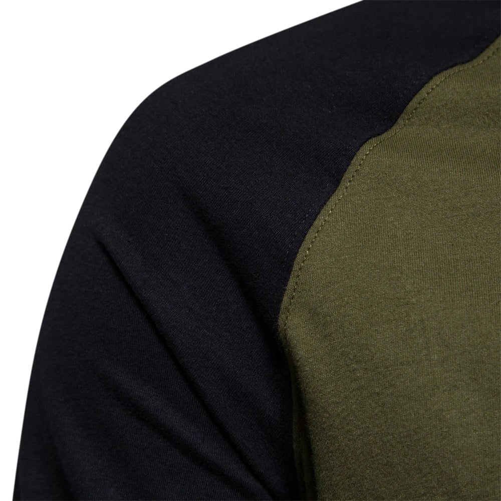 Hannes | Men's Long-Sleeve Shirt with Contrast Detail, Sporty Long-Sleeve Shirt | Bella Blue | Grey