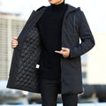 Hans | Men's Weatherproof Coat with Padding, Modern Winter Coat | Bella Blue | Black