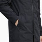 Hans | Men's Weatherproof Coat with Padding, Modern Winter Coat | Bella Blue | Black