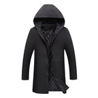 Hans | Men's Weatherproof Coat with Padding, Modern Winter Coat | Bella Blue | Black