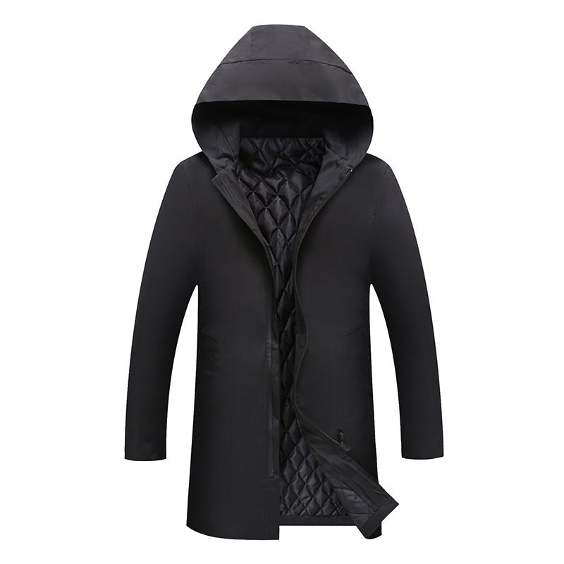Hans | Men's Weatherproof Coat with Padding, Modern Winter Coat | Bella Blue | Black