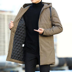 Hans | Men's Weatherproof Coat with Padding, Modern Winter Coat | Bella Blue | Black