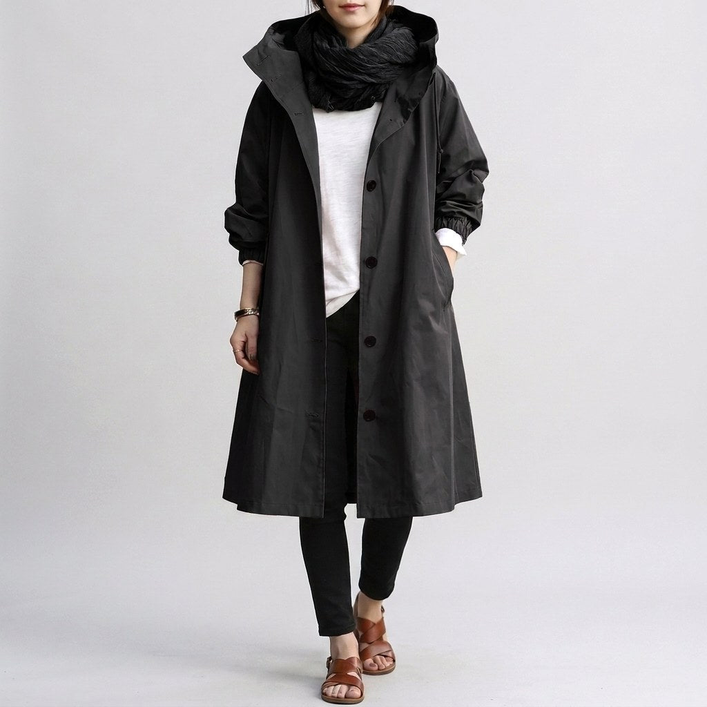 Harriet | Women's Relaxed-Fit Waterproof Jacket, Hooded Rain Coat | Bella Blue