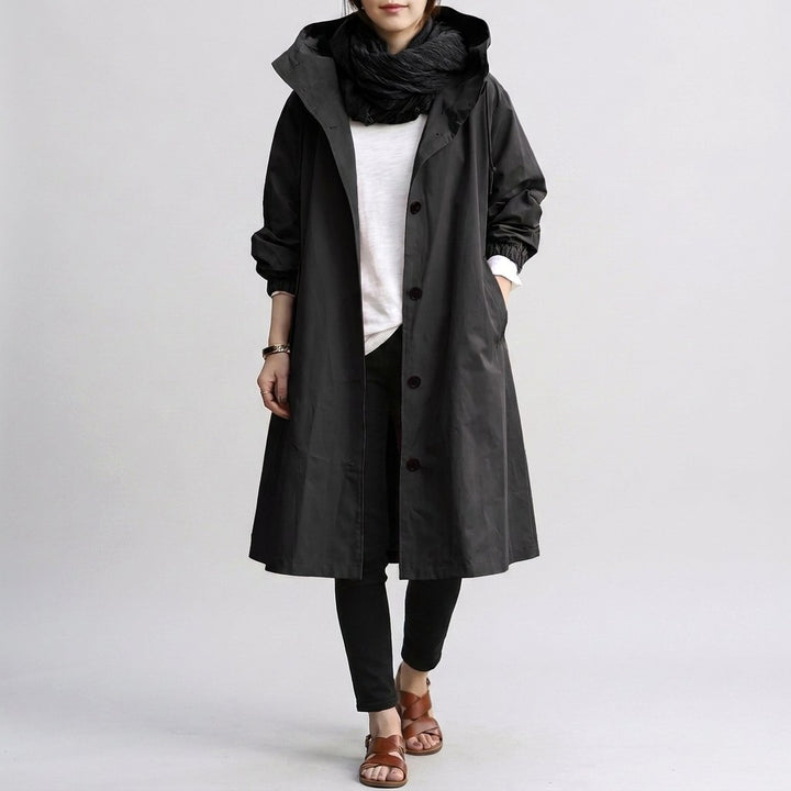 Harriet | Women's Relaxed-Fit Waterproof Jacket, Hooded Rain Coat | Bella Blue