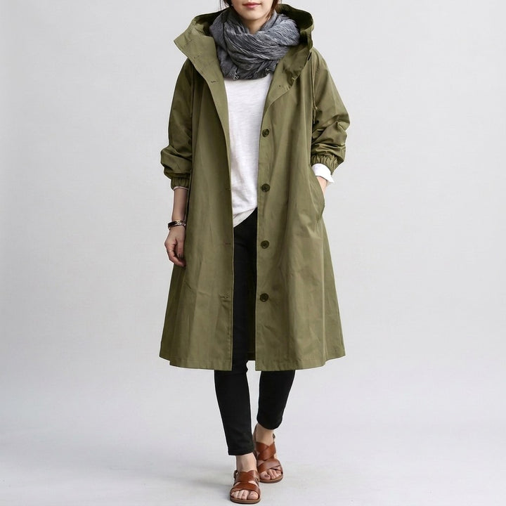 Harriet | Women's Relaxed-Fit Waterproof Jacket, Hooded Rain Coat | Bella Blue