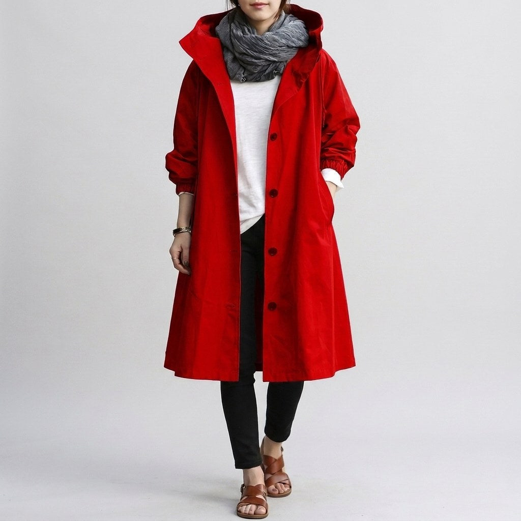 Harriet | Women's Relaxed-Fit Waterproof Jacket, Hooded Rain Coat | Bella Blue