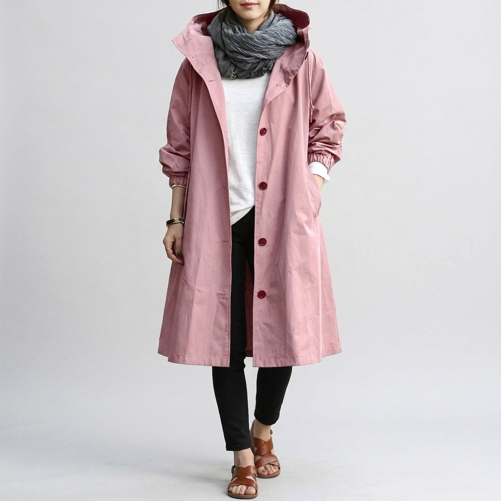 Harriet | Women's Relaxed-Fit Waterproof Jacket, Hooded Rain Coat | Bella Blue