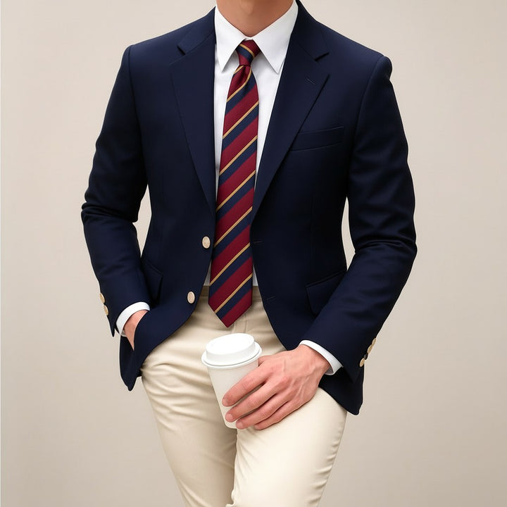 Harrison | Men's Tailored Blazer Jacket, Smart Structured Blazer Suit | Bella Blue