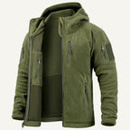 Harrison | Men's Warm Tactical Fleece Jacket, Hooded Outdoor Jacket | Bella Blue