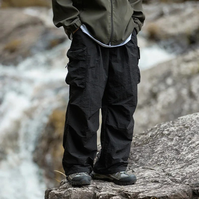 Harry | Men's Waterproof Cargo Trousers, Loose-Fit Technical Walking Trousers | Bella Blue