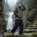 Harry | Men's Waterproof Cargo Trousers, Loose-Fit Technical Walking Trousers | Bella Blue