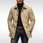 Harvey | Men's Tailored All-Weather Overcoat, Timeless Autumn Coat | Bella Blue