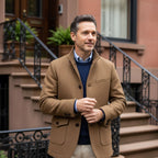 Hayes | Men's Tailored Wool Overcoat, Smart Wool Coat | Bella Blue