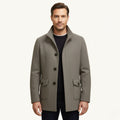 Hayes | Men's Tailored Wool Overcoat, Smart Wool Coat | Bella Blue