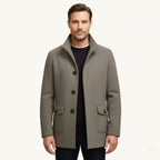 Hayes | Men's Tailored Wool Overcoat, Smart Wool Coat | Bella Blue