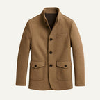 Hayes | Men's Tailored Wool Overcoat, Smart Wool Coat | Bella Blue