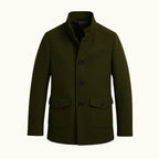 Hayes | Men's Tailored Wool Overcoat, Smart Wool Coat | Bella Blue