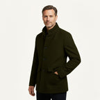 Hayes | Men's Tailored Wool Overcoat, Smart Wool Coat | Bella Blue