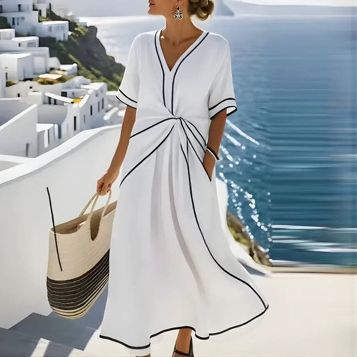 Hazel | Women's Casual Linen Shift Dress - image 5