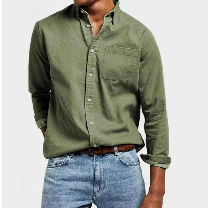 Henry | Men's Tailored Cotton Shirt, Smart Everyday Shirt | Bella Blue