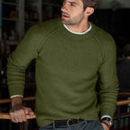 Hermann | Men's Knit Jumper with Timeless Design, Classic Men's Jumper | Bella Blue | Black