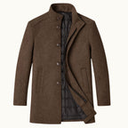 Hudson | Men's Premium Wool Overcoat, Tailored Winter Coat | Bella Blue