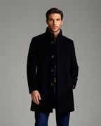 Hudson | Men's Premium Wool Overcoat, Tailored Winter Coat | Bella Blue