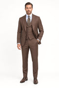 Hugo | Men's Three-Piece Formal Suit, Classic Tailored Suit | Bella Blue