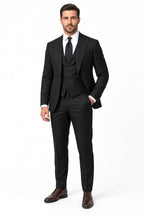 Hugo | Men's Three-Piece Formal Suit, Classic Tailored Suit | Bella Blue