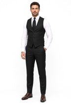 Hugo | Men's Three-Piece Formal Suit, Classic Tailored Suit | Bella Blue