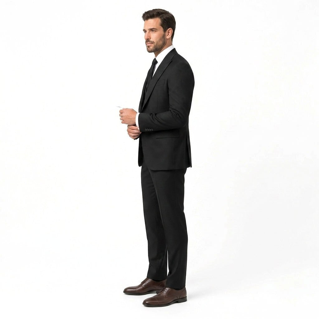 Hugo | Men's Three-Piece Formal Suit, Classic Tailored Suit | Bella Blue